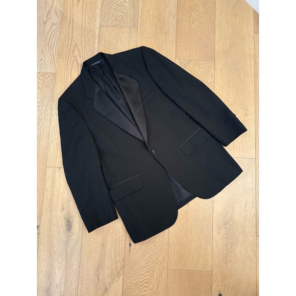 Burberrys Men's Black Single Breasted Pure Wool Blazer